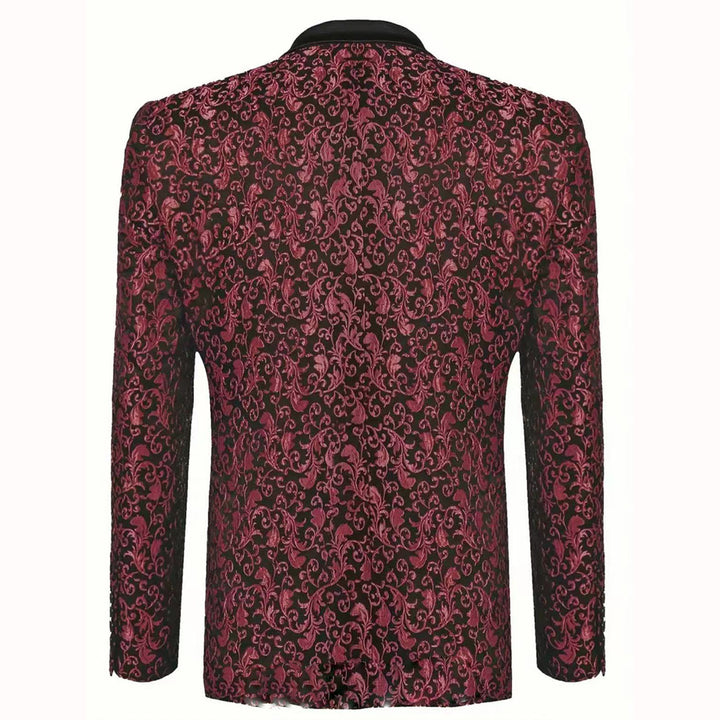 Men's luxurious sequin blazer with floral design Lisslune