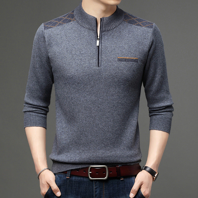 Men's Fashionable Pullover with Stand-Up Collar Lisslune