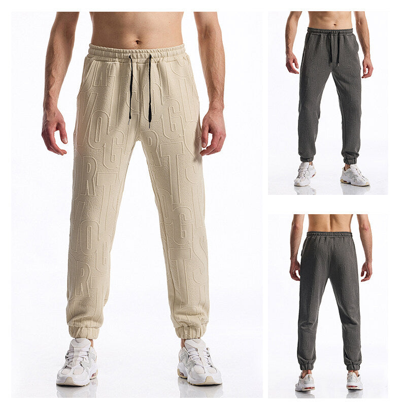 Men's sporty leisure pants with elastic waistband and side pockets Lisslune