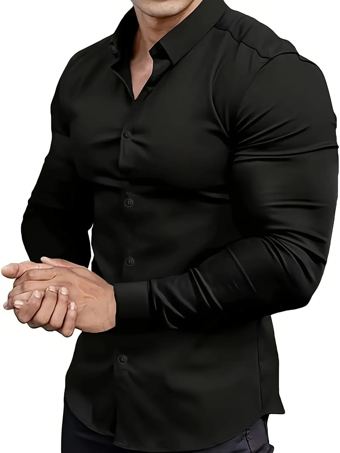 Men's long-sleeve shirt with a fitted silhouette and elegant collar Lisslune