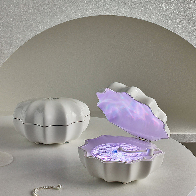 Lisslune | Shell Lamp Waves Retro Bluetooth Turntable LED Night Light - Perfect Gift for Kids and Girls
