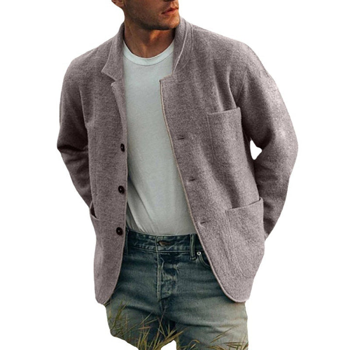 Men's Casual Linen Blazer with Patch Pockets Lisslune
