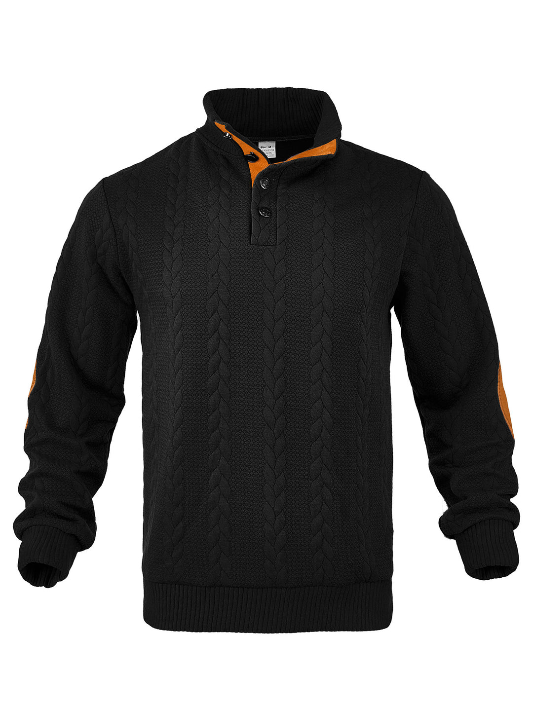 Men's knit sweater with high collar and textured surface Lisslune