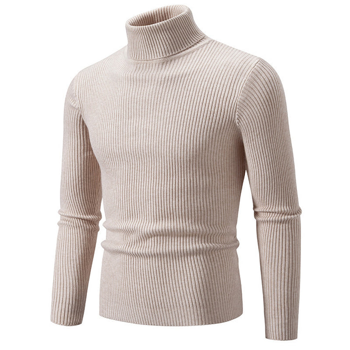 Men's turtleneck sweater made of fine ribbed material Lisslune