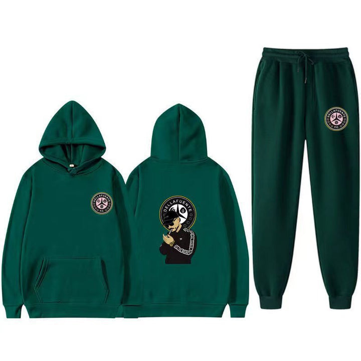 Women's set of hoodie and jogging pants with unique print Lisslune