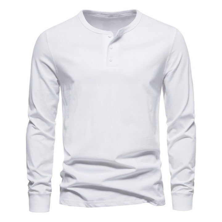 Men's Long Sleeve Shirt with Button Closure and Modern Design Lisslune