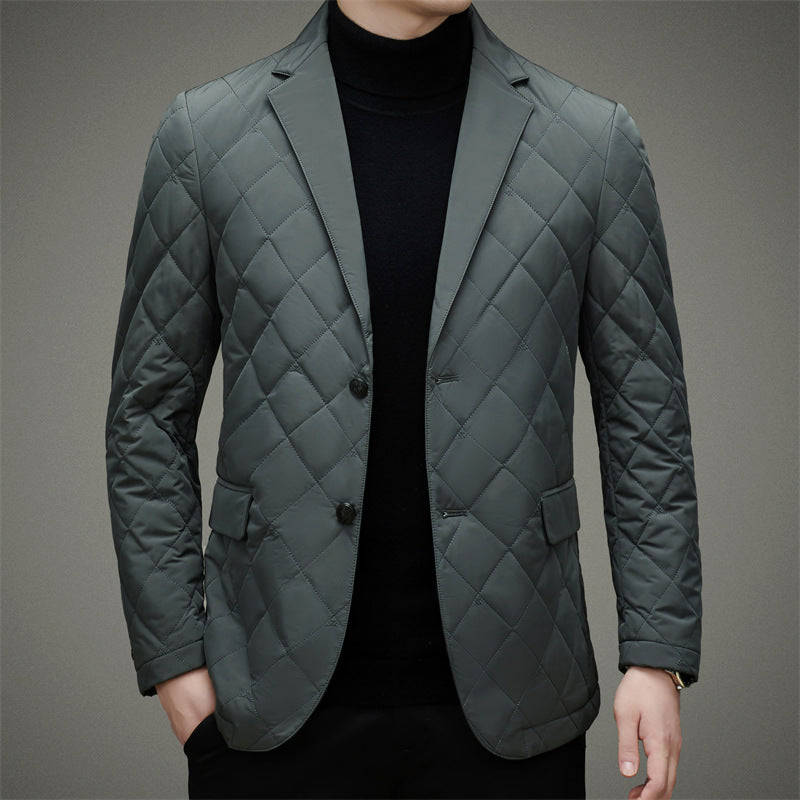 Men's Quilted Blazer Lisslune