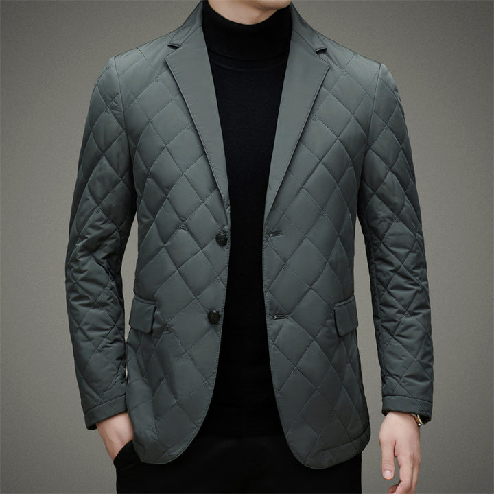 Men's Quilted Blazer Lisslune