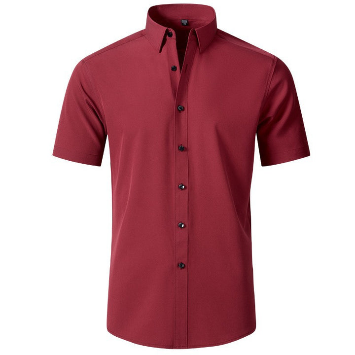 Men's short-sleeve shirt with modern button details and high-quality cotton Lisslune