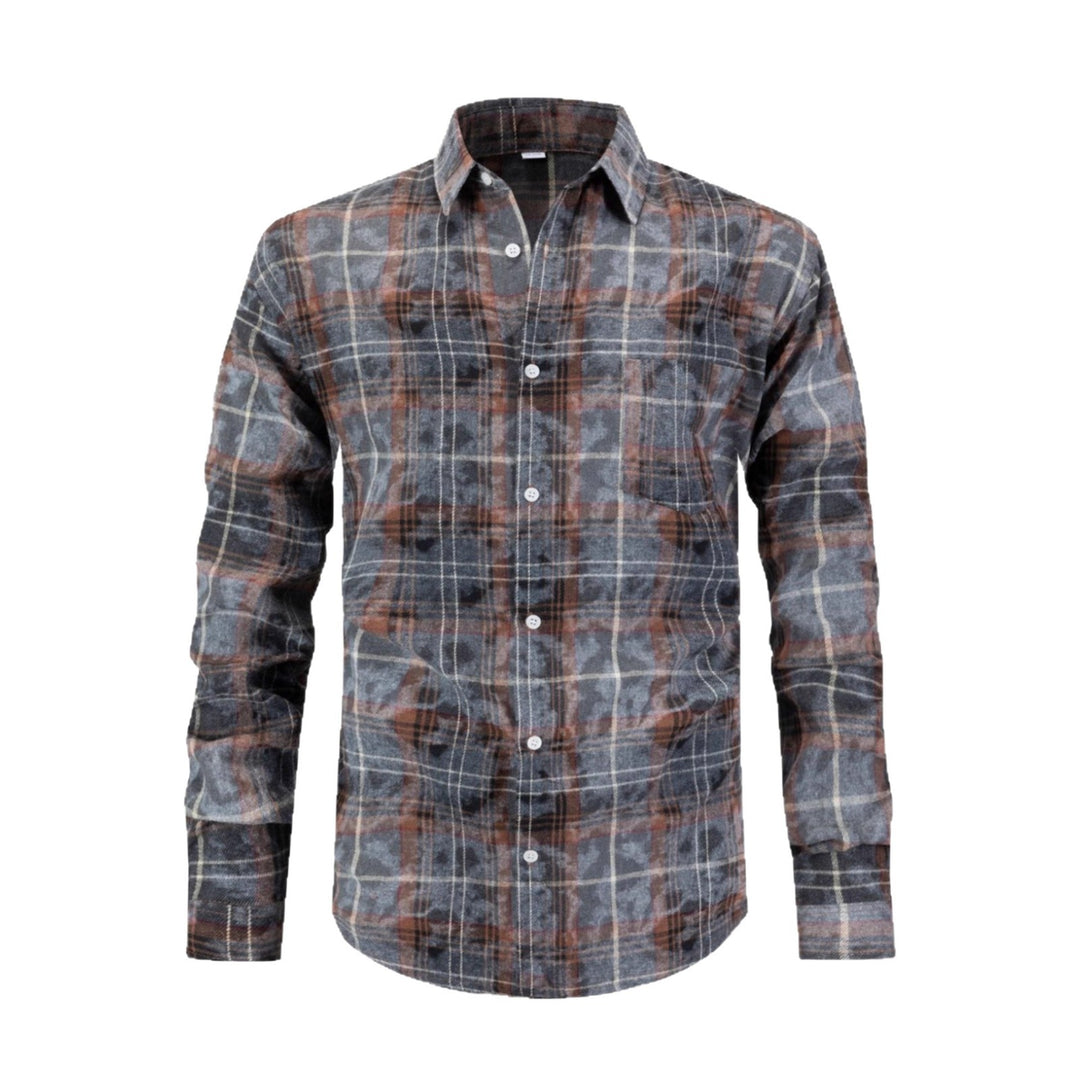 Men's Checkered Flannel Shirt Lisslune