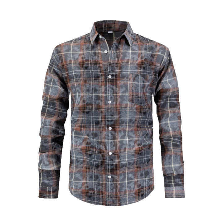 Men's Checkered Flannel Shirt Lisslune