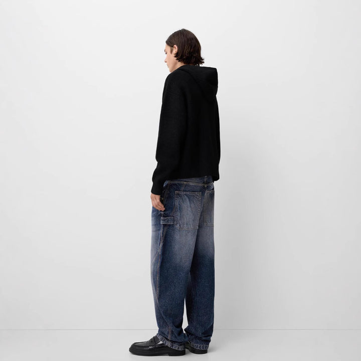 Ladies casual hoodie jacket with textured knit and full zip Lisslune