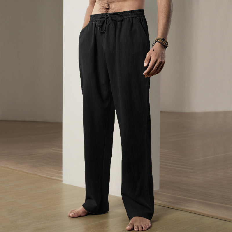 Men Comfortable Casual Pants with Elastic Waistband Lisslune