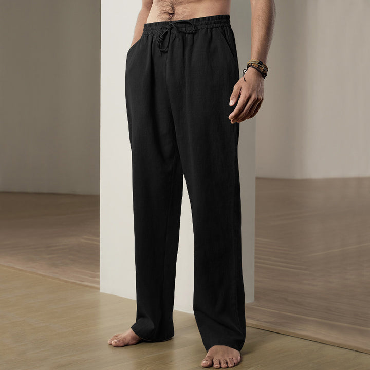 Men Comfortable Casual Pants with Elastic Waistband Lisslune