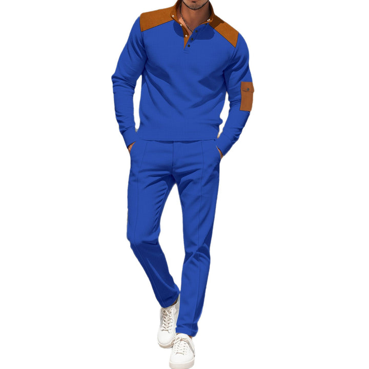 Men's Sporty Zip Set with Fashionable Accents and Structured Processing Lisslune