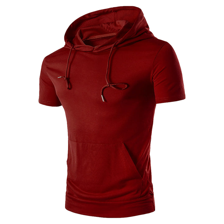 Men's Short Sleeve Hooded Top Lisslune