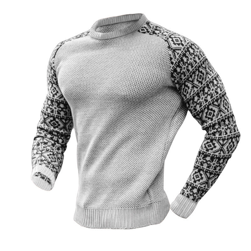 Men's knitted sweater with graphic pattern Lisslune