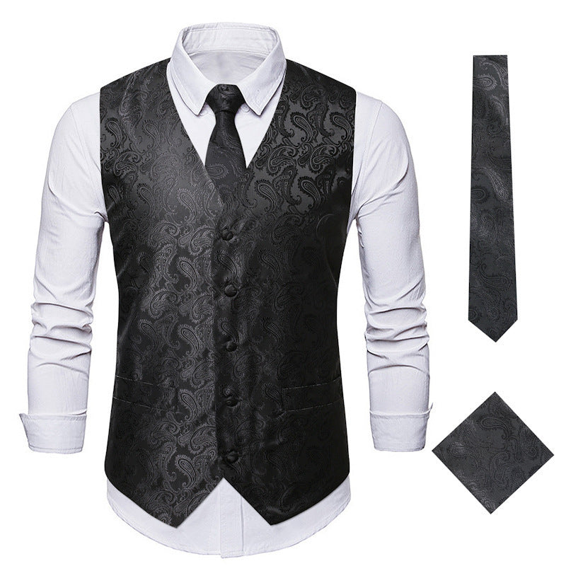 Men's elegant vest with paisley pattern Lisslune