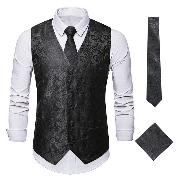 Men's elegant vest with paisley pattern Lisslune