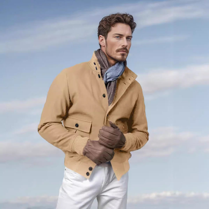 Men's fashionable wool jacket with warm lining Lisslune