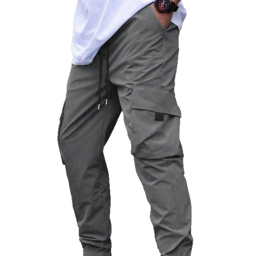 Men's cargo joggers with elastic waistband and practical side pockets Lisslune