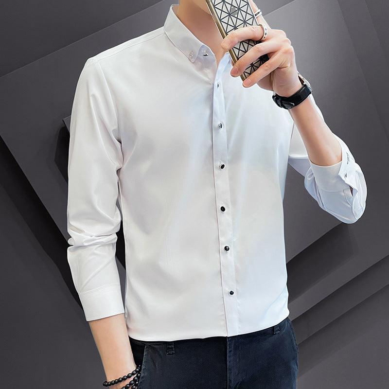 Men's elegant long-sleeved slim-fit shirt Lisslune
