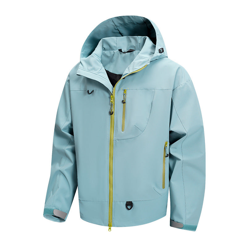 Men's technical outdoor jacket with waterproof fabric and adjustable hood system Lisslune