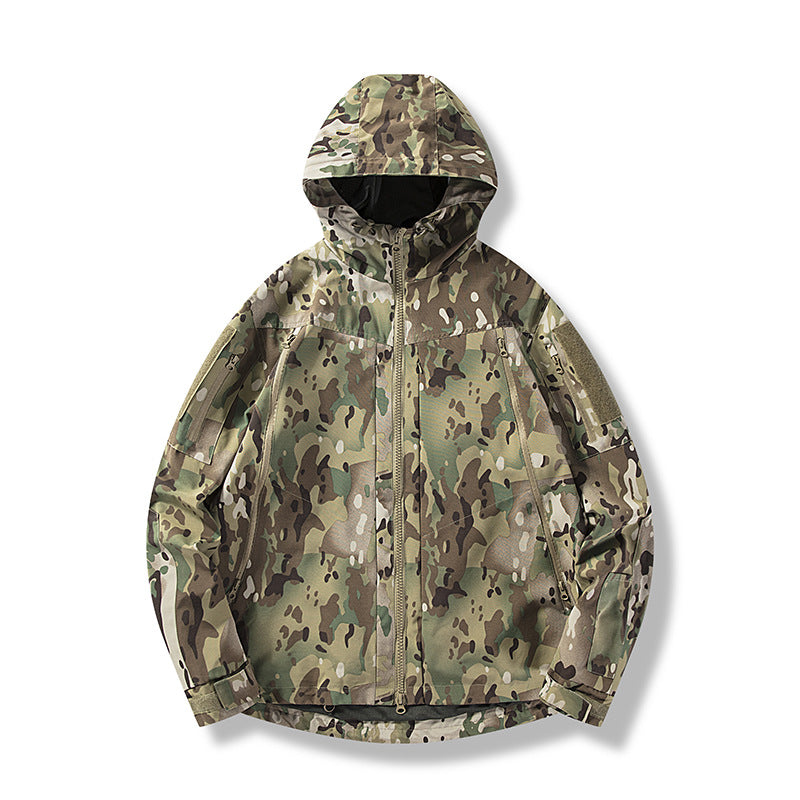 Men's Technical Outdoor Jacket with Insulating Filling and Adjustable Hood Collar Lisslune