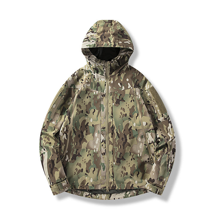 Men's Technical Outdoor Jacket with Insulating Filling and Adjustable Hood Collar Lisslune