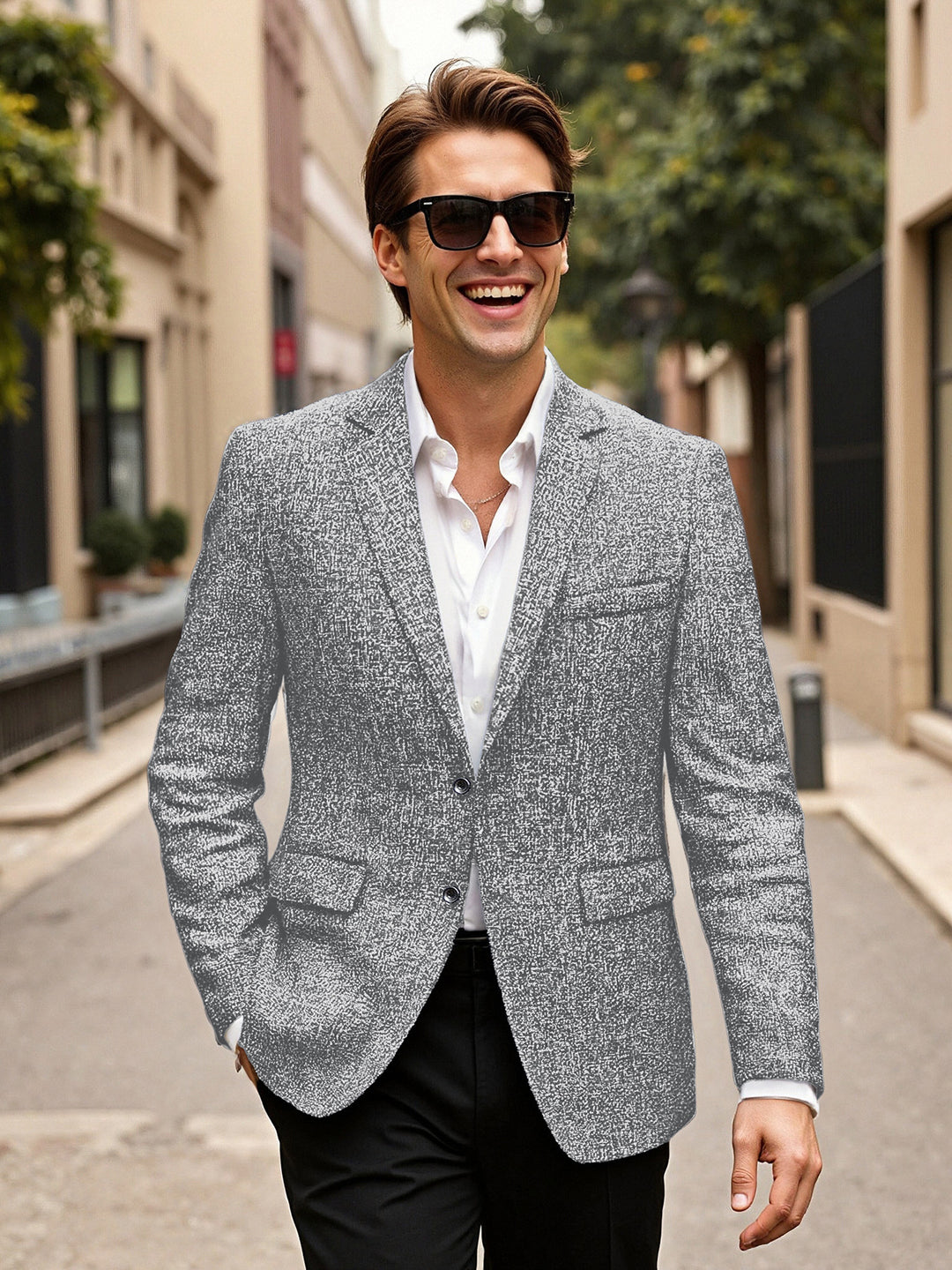 Men's stylish and elegant blazer with textured fabric Lisslune