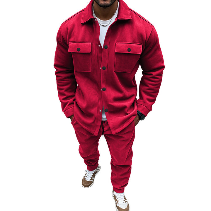 Men's Casual Long Jacket with Practical Button Pockets and Elastic Details Lisslune
