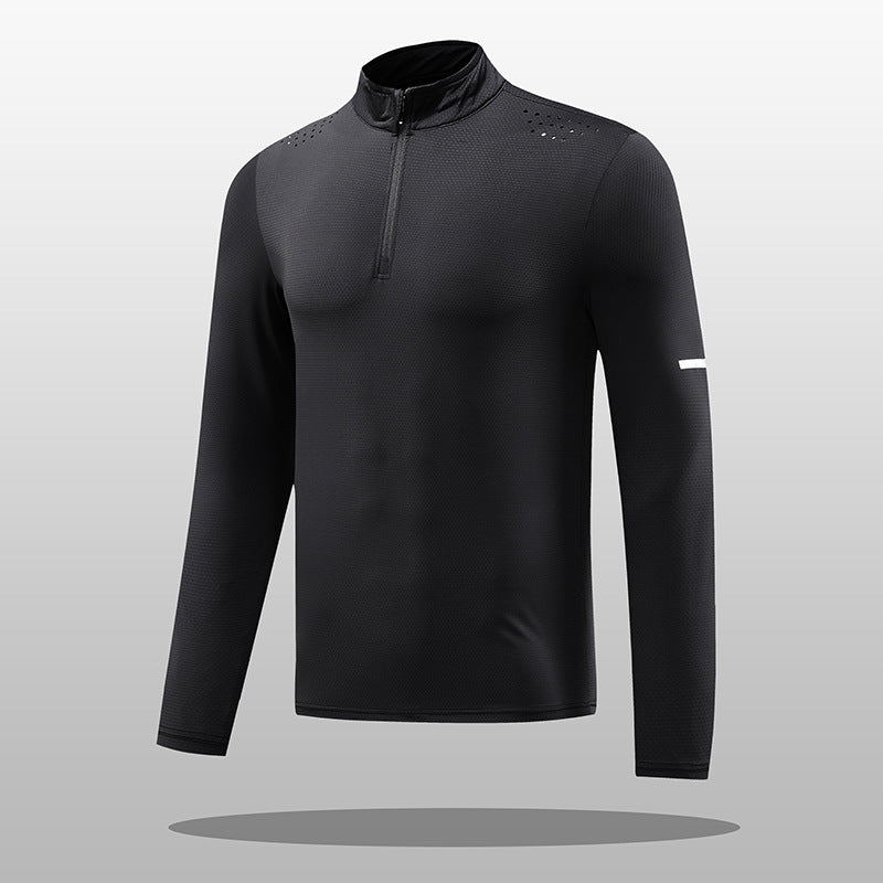 Men's functional long-sleeve shirt with zipper and breathable material Lisslune
