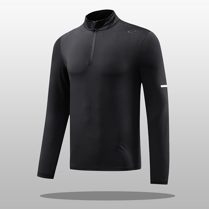 Men's functional long-sleeve shirt with zipper and breathable material Lisslune
