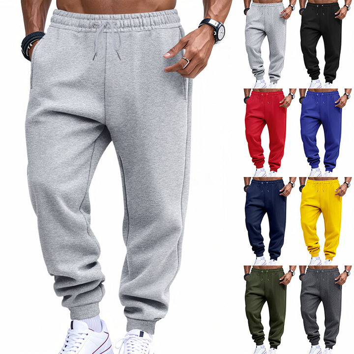 Men's Athletic Jogging Pants with Elastic Waistband and Side Pockets Lisslune