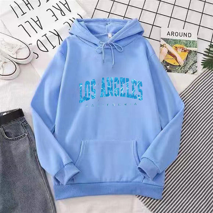 Women's hoodie with striking Los Angeles lettering Lisslune