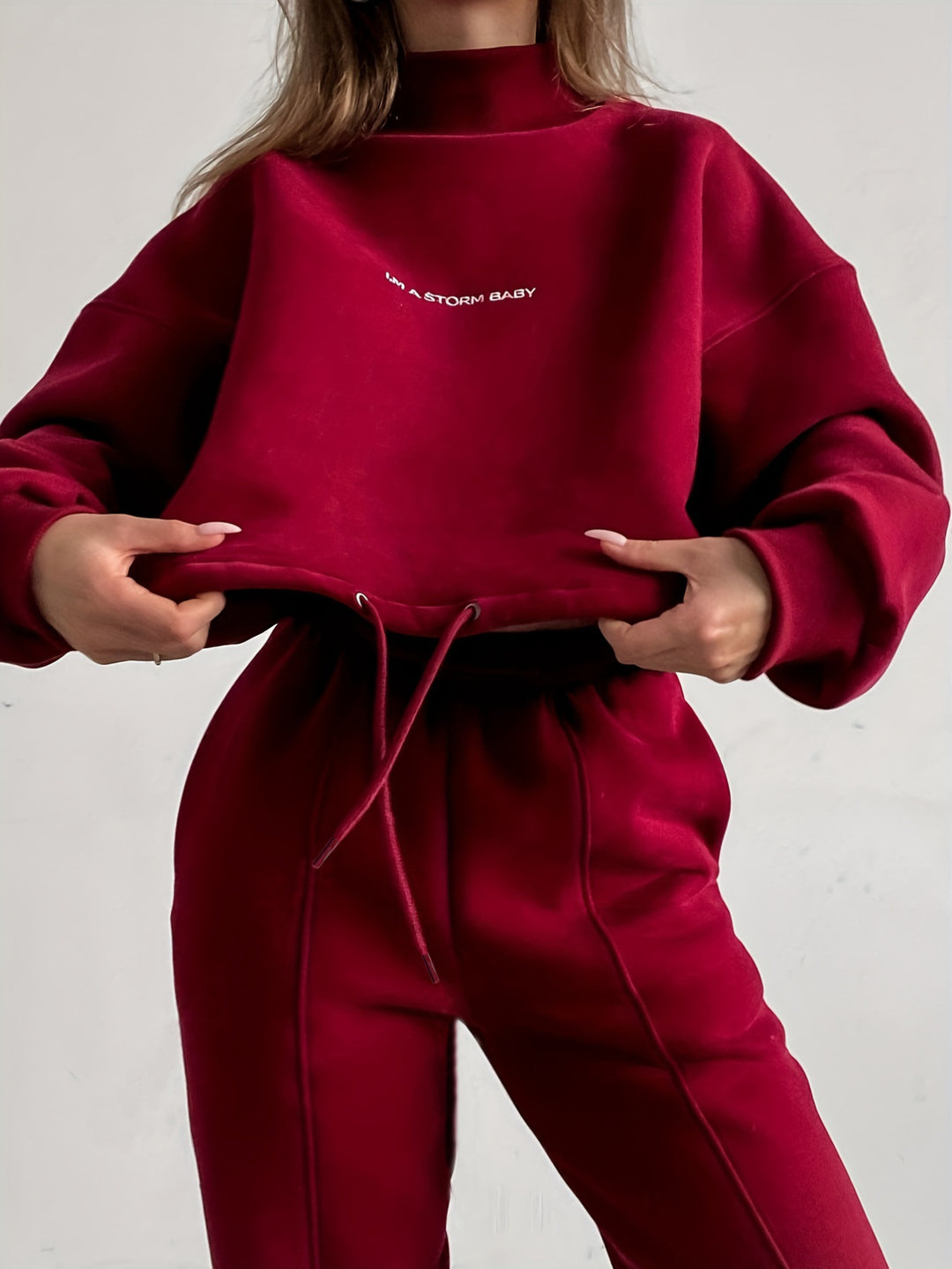 Women's sporty set with high collar and loose fit Lisslune