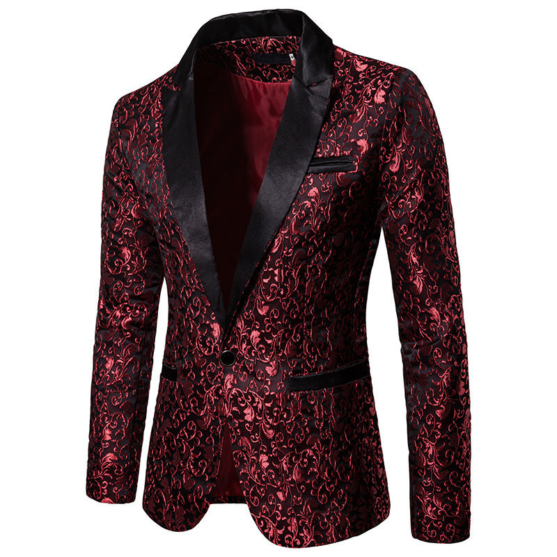 Men's elegant blazer with floral patterns Lisslune