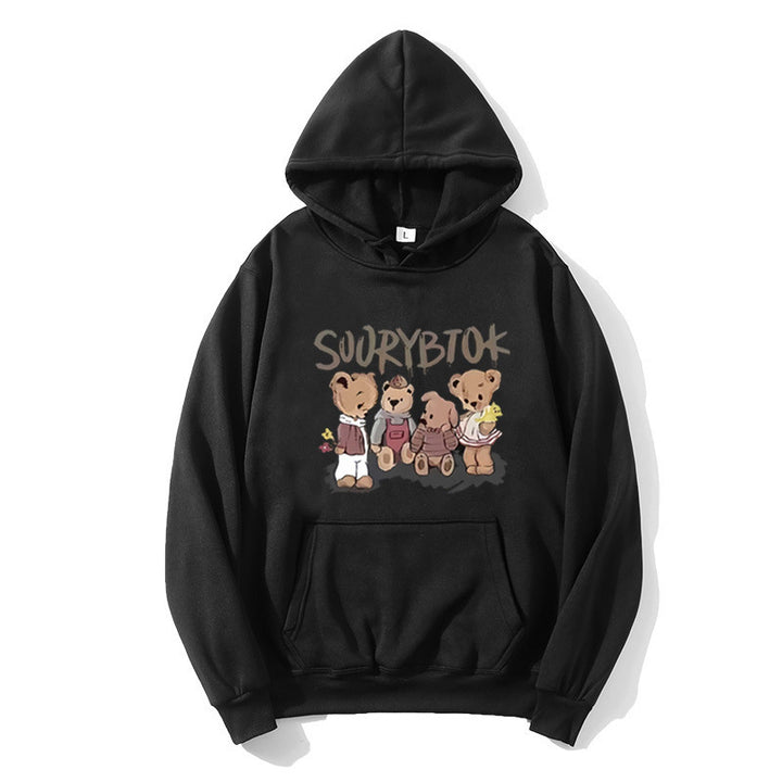 Womens hoodie with playful bear motif Lisslune