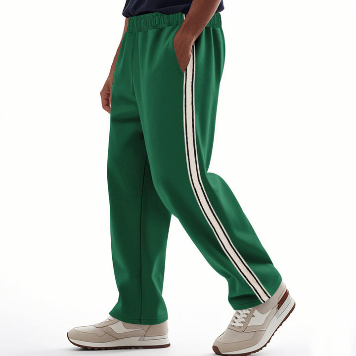 Men's leisure joggers with side stripes and elastic waistband Lisslune