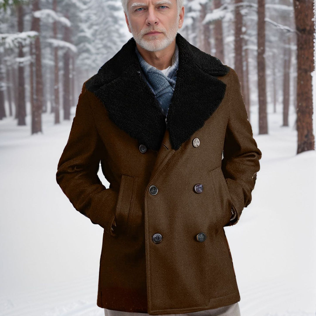 Men's fashionable duffle jacket with a soft collar and practical pockets Lisslune