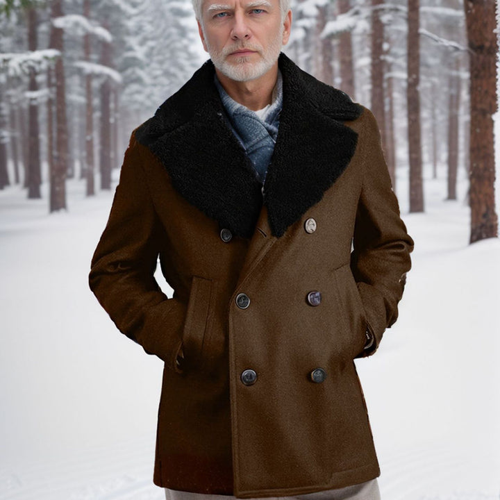 Men's fashionable duffle jacket with a soft collar and practical pockets Lisslune