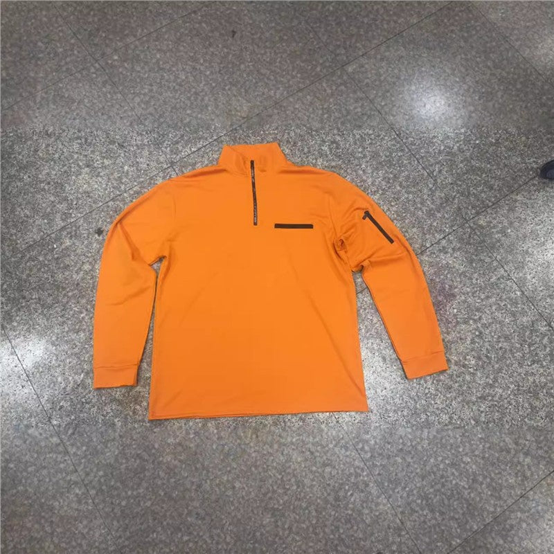 Men's sporty sweater with half zip and practical pockets Lisslune