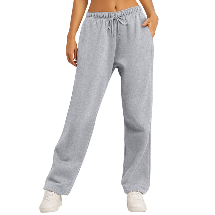Women's comfortable casual pants with elastic waistband and side pockets Lisslune