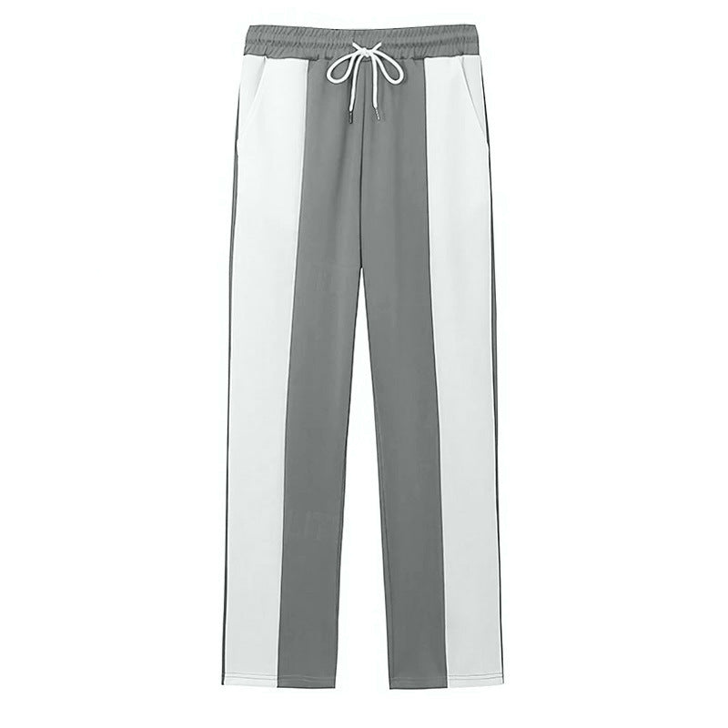 Men's sporty training pants with decorative striped pattern and practical pockets Lisslune
