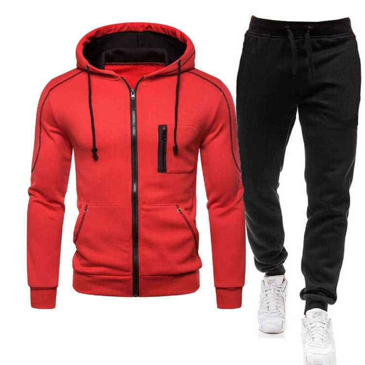 Men's tracksuit with functional zippered pockets and breathable fabric Lisslune