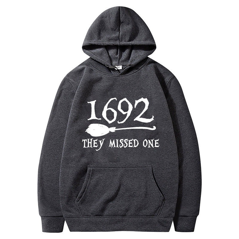 Women’s hooded sweatshirt with creative Halloween motif and loose fit Lisslune