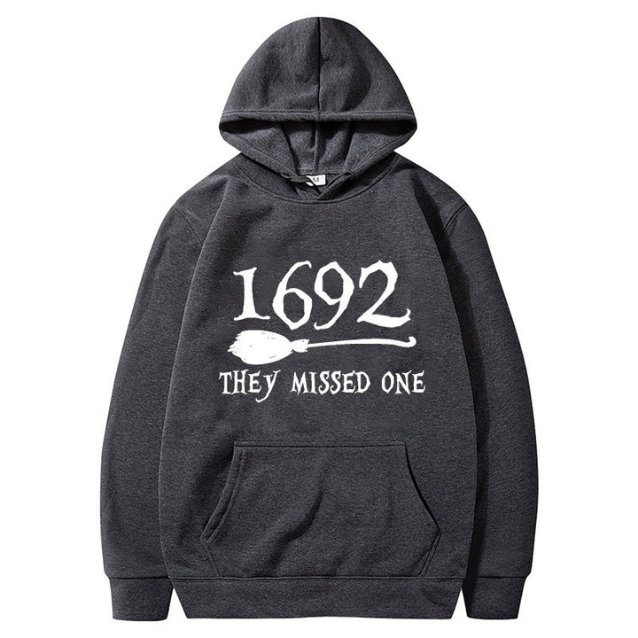 Women’s hooded sweatshirt with creative Halloween motif and loose fit Lisslune