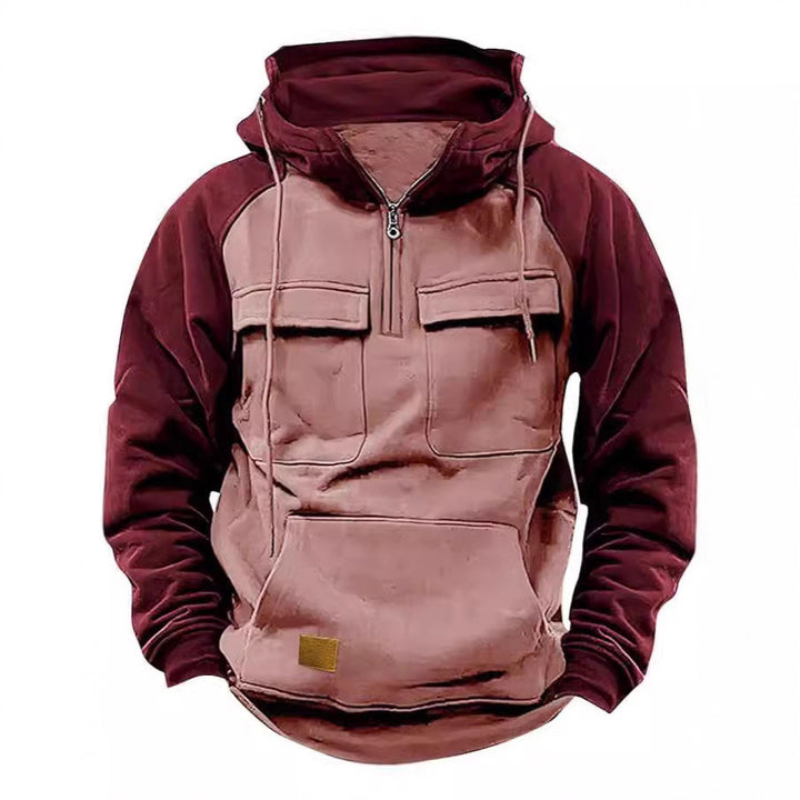Men's hoodie with functional pockets and sporty cut Lisslune