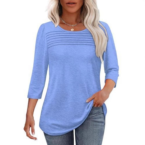 Women’s long sleeve shirt with pleat details Lisslune