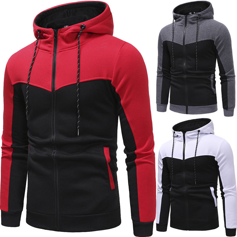 Men's Stylish Tracksuit Set with Contrasting Color Blocks Lisslune
